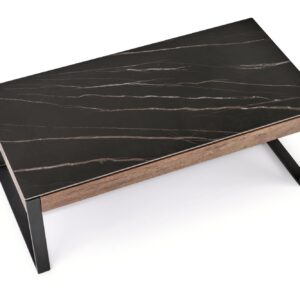 Kohvilaud RAMORA, must marmor / pähklipuu