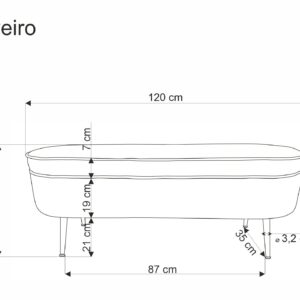 AVEIRO pinklaud koos hoiufunktsiooniga, kreemjas