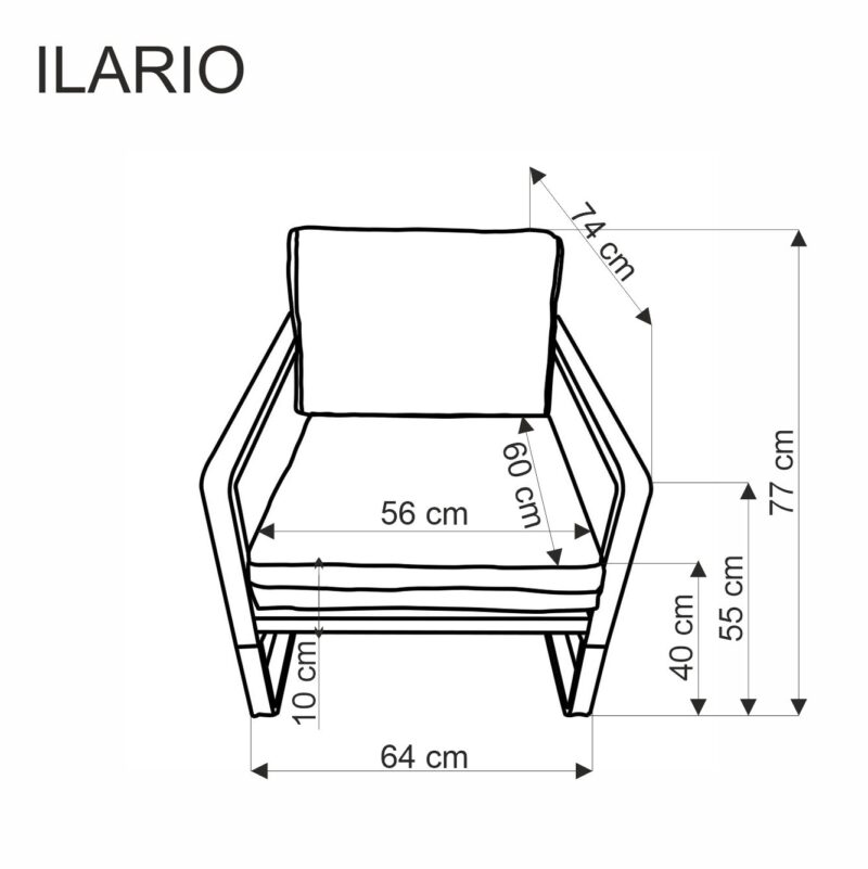 Tugitool ILARO, must / looduslik