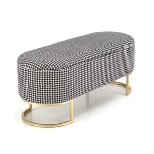 HARMONY pink bench koos hoiufunktsiooniga, must / valge / kuldne