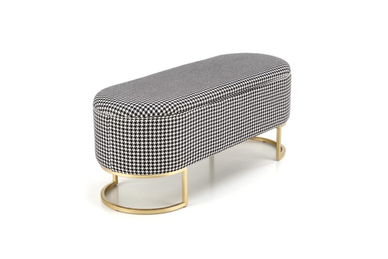 HARMONY pink bench koos hoiufunktsiooniga, must / valge / kuldne