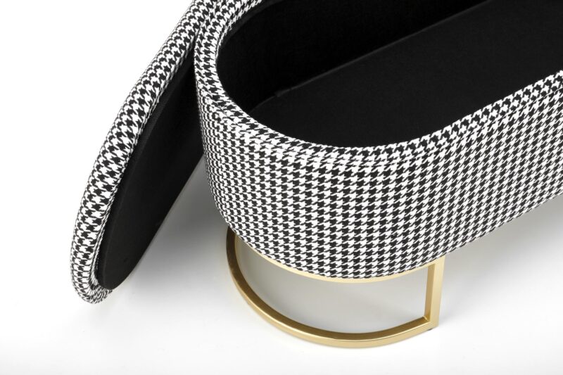 HARMONY pink bench koos hoiufunktsiooniga, must / valge / kuldne