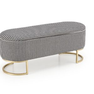 HARMONY pink bench koos hoiufunktsiooniga, must / valge / kuldne