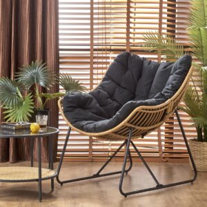 Tugitool  WHISPER, must / naturaalne puit