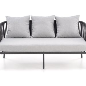 Aiamööbel ROCCAR (diivan + 2 tooli + kohvilaud), tumehall / helesinine