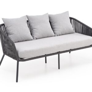 Aiamööbel ROCCAR (diivan + 2 tooli + kohvilaud), tumehall / helesinine