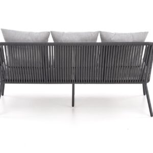 Aiamööbel ROCCAR (diivan + 2 tooli + kohvilaud), tumehall / helesinine