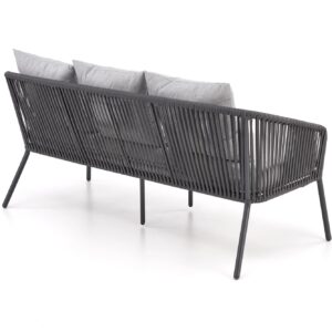 Aiamööbel ROCCAR (diivan + 2 tooli + kohvilaud), tumehall / helesinine