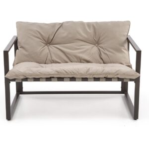 Aiamööbel SHARON (diivan + 2 tooli + kohvilauad), pruunikas