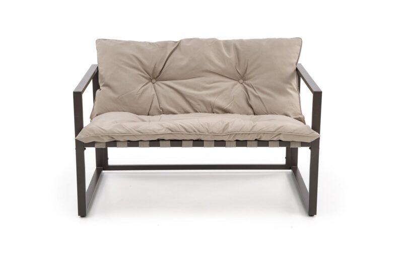 Aiamööbel SHARON (diivan + 2 tooli + kohvilauad), pruunikas