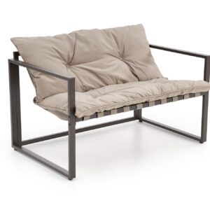 Aiamööbel SHARON (diivan + 2 tooli + kohvilauad), pruunikas