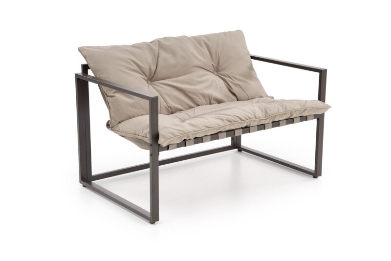 Aiamööbel SHARON (diivan + 2 tooli + kohvilauad), pruunikas