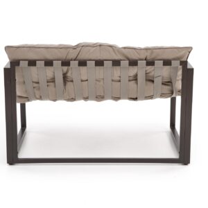 Aiamööbel SHARON (diivan + 2 tooli + kohvilauad), pruunikas