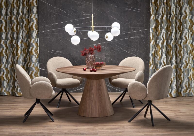 Ümar söögilaud HENDERSON, pähkel