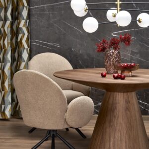 Ümar söögilaud HENDERSON, pähkel