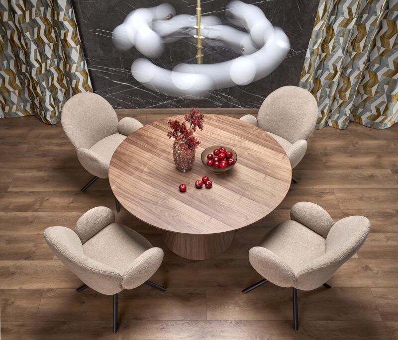 Ümar söögilaud HENDERSON, pähkel