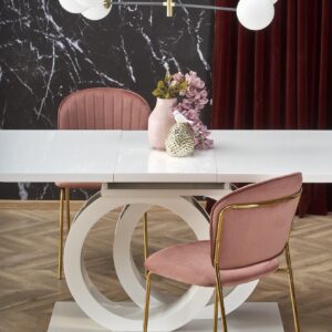 Söögilaud GALARDO, valge / kuld