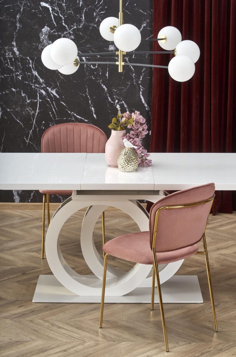 Söögilaud GALARDO, valge / kuld