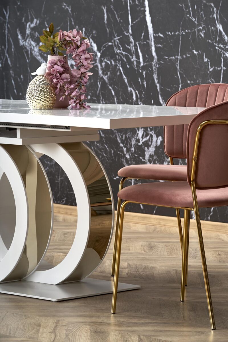 Söögilaud GALARDO, valge / kuld