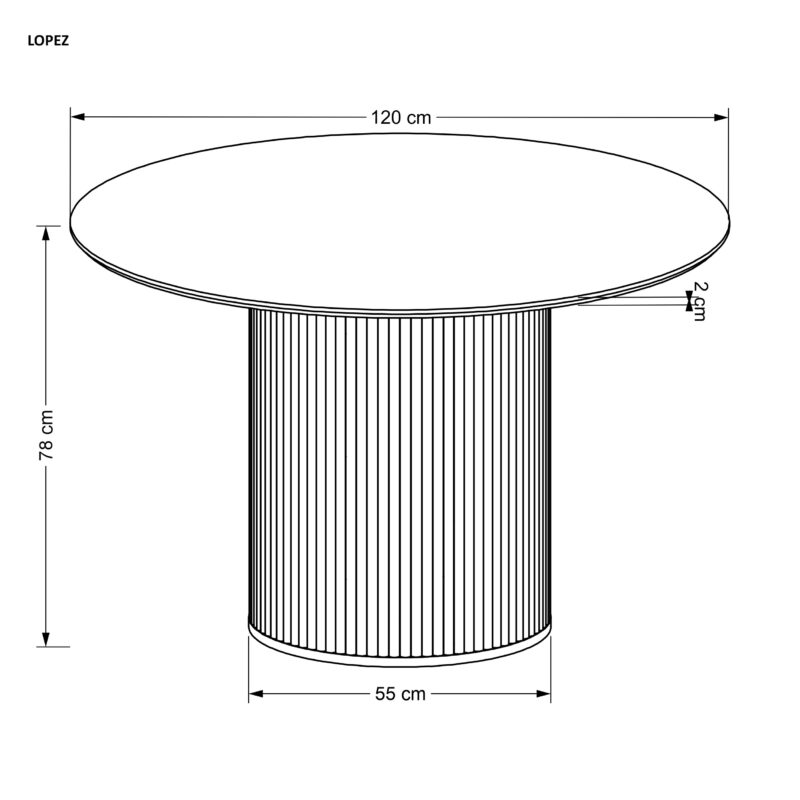 Söögilaud DEVOR, looduslik tamm