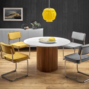 2010001196662_1 Ümmargune söögilaud AURVIERA, valge marmor