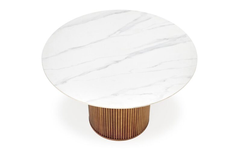 2010001196662_11 Ümmargune söögilaud AURVIERA, valge marmor