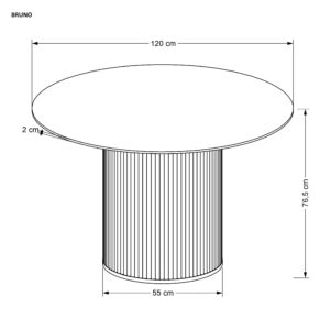 2010001196662_12 Ümmargune söögilaud AURVIERA, valge marmor