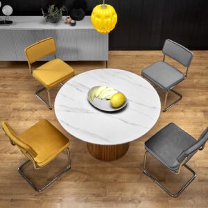 2010001196662_3 Ümmargune söögilaud AURVIERA, valge marmor