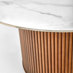 2010001196662_9 Ümmargune söögilaud AURVIERA, valge marmor