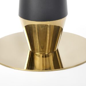 Ümmargune Söögilaud MOLVER, must marmor / must / kuldne