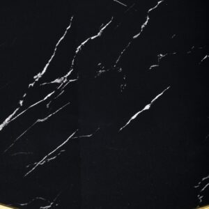 Ümmargune Söögilaud MOLVER, must marmor / must / kuldne