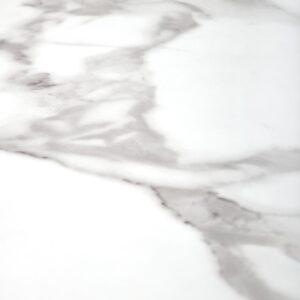 Ümmargune Söögilaud MORLIN, valge marmor / must / kuldne