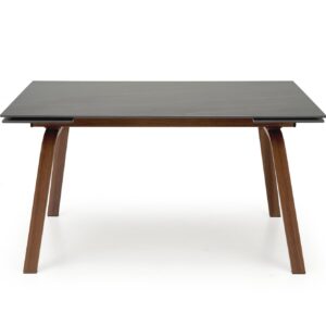 Söögilaud JOREN, must marmor / pähklipuu