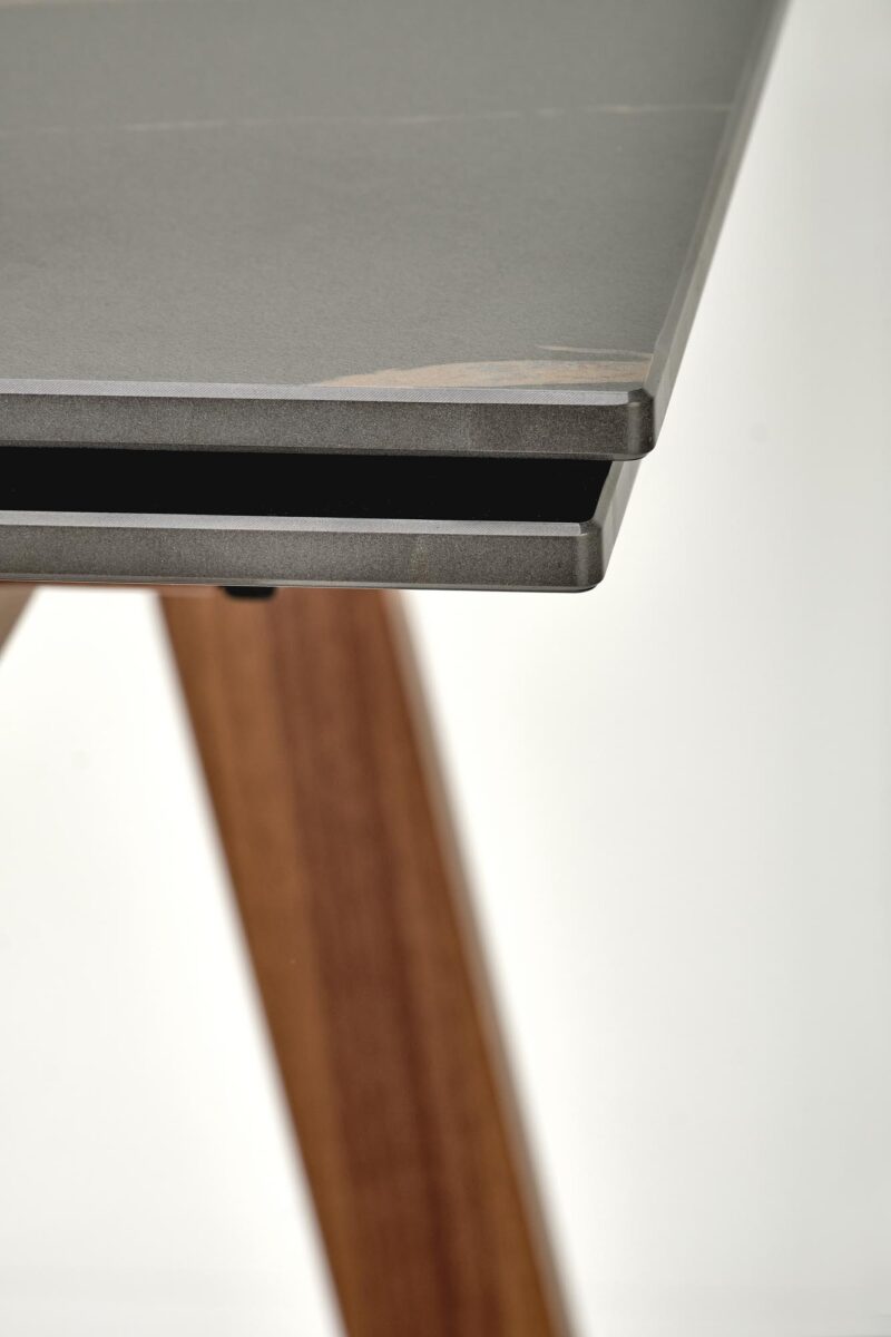 Söögilaud JOREN, must marmor / pähklipuu