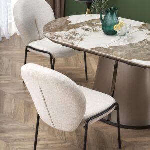 Pikendatav Söögilaud ROBION, beež marmor