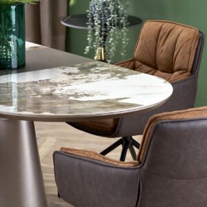 Pikendatav Söögilaud ROBION, beež marmor