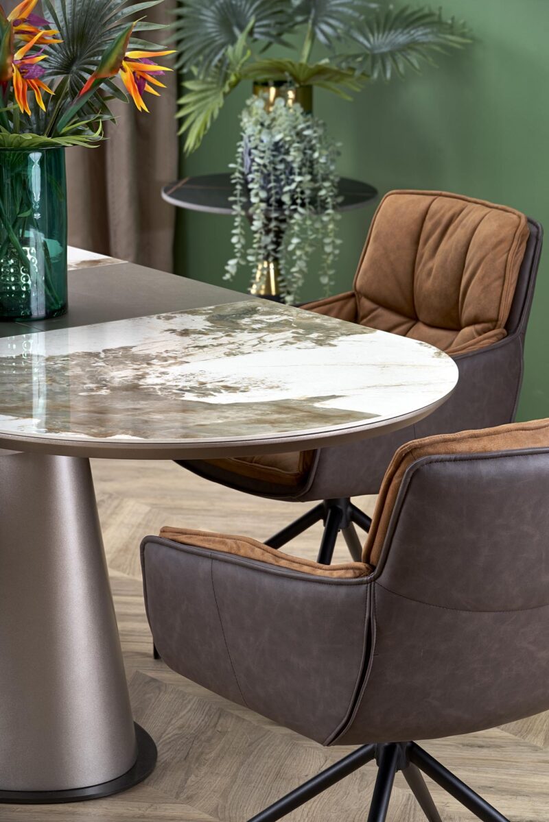 Pikendatav Söögilaud ROBION, beež marmor