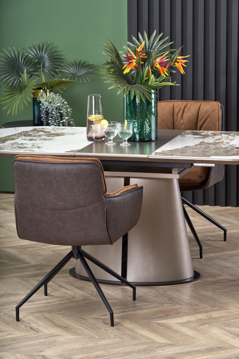 Pikendatav Söögilaud ROBION, beež marmor