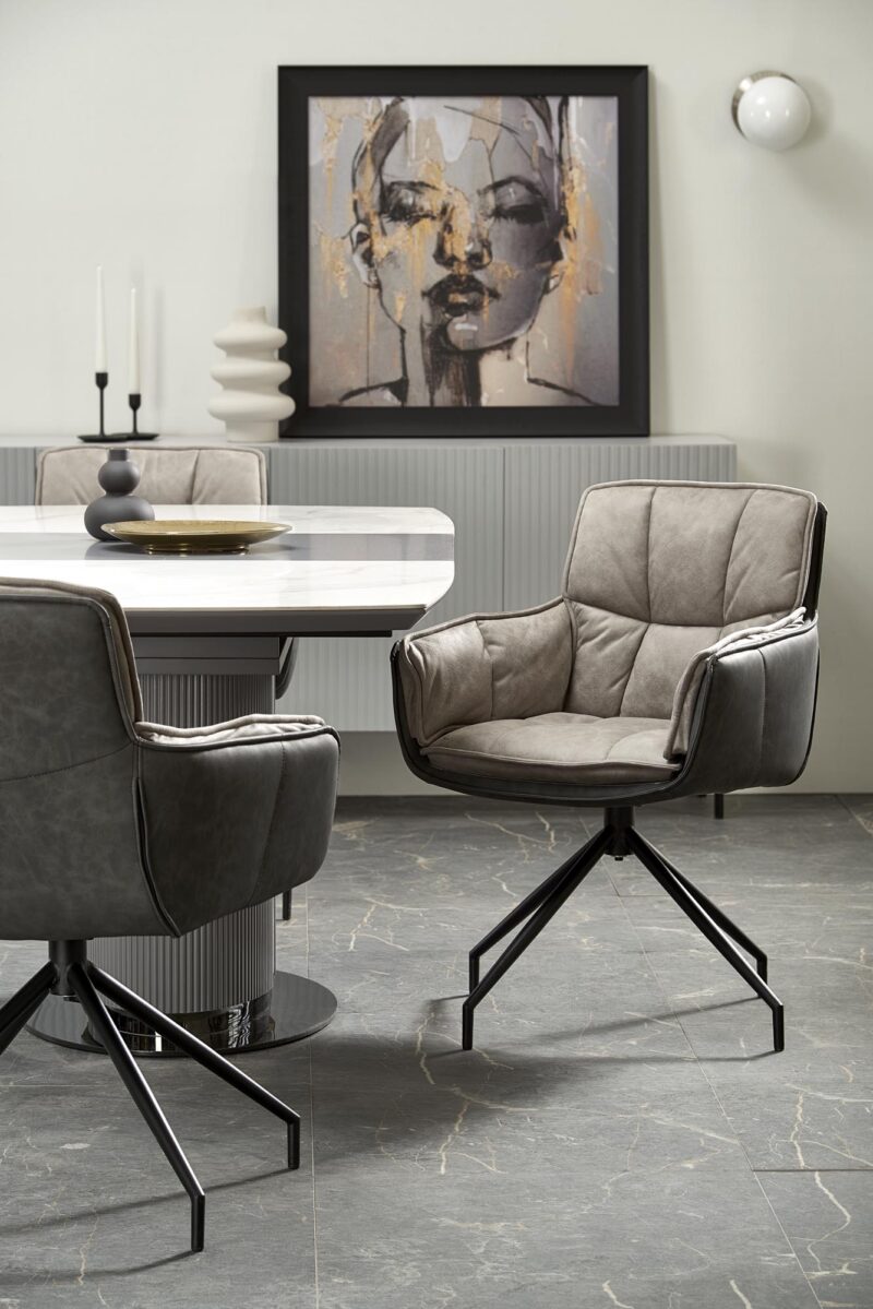 Pikendatav Söögilaud DANCAN, valge marmor