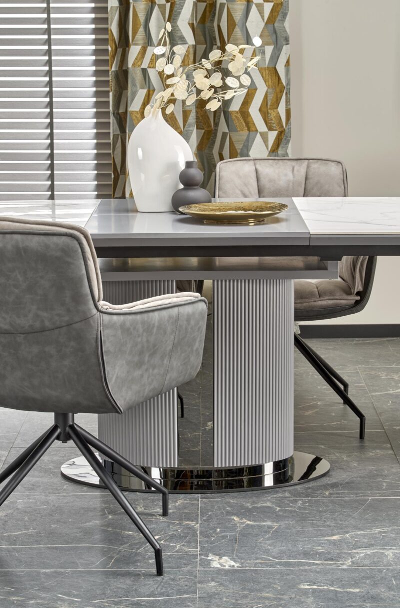 Pikendatav Söögilaud DANCAN, valge marmor