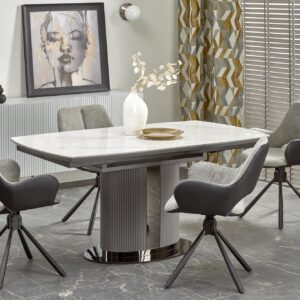 Pikendatav Söögilaud DANCAN, valge marmor