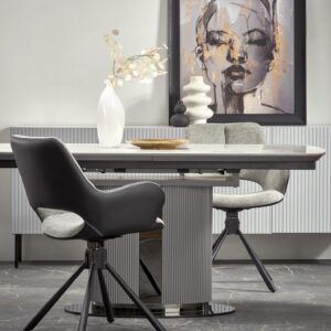 Pikendatav Söögilaud DANCAN, valge marmor