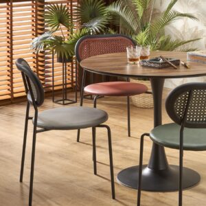 2010001196754_3 Ümar söögilaud OLMARA, pähklipuu / must