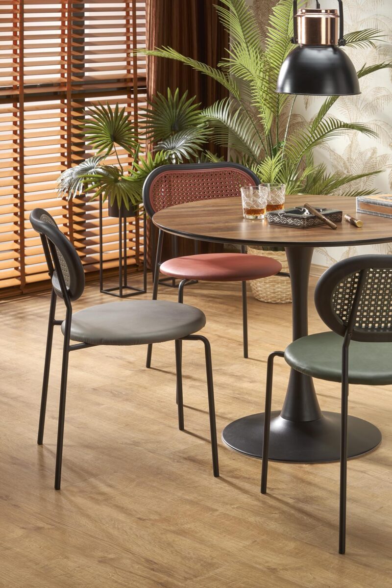 2010001196754_3 Ümar söögilaud OLMARA, pähklipuu / must