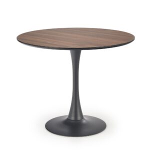 2010001196754_5 Ümar söögilaud OLMARA, pähklipuu / must