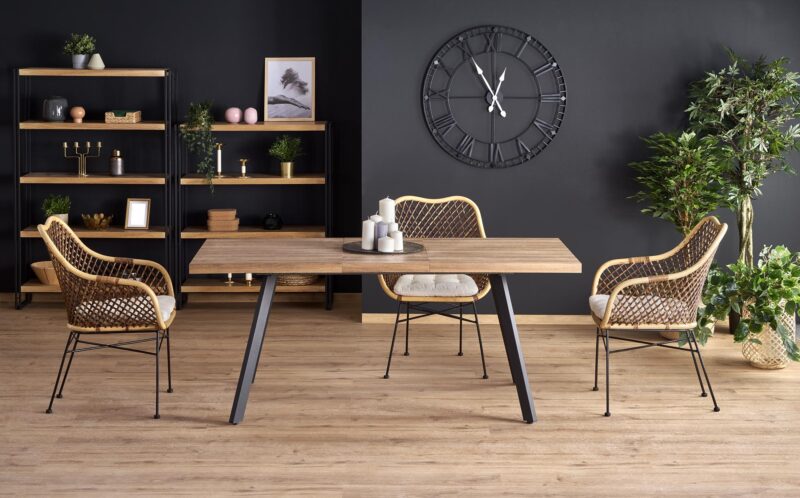 Pikendatav Söögilaud ALTENO, pähkel / must