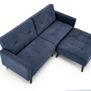 Diivan CORNELIUS, kokkuklapitav / tumbaga / sinine