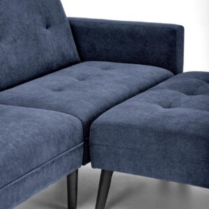 Diivan CORNELIUS, kokkuklapitav / tumbaga / sinine