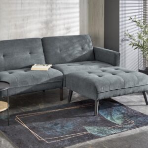 Diivan CORNELIUS, kokkuklapitav / tumbaga / hall