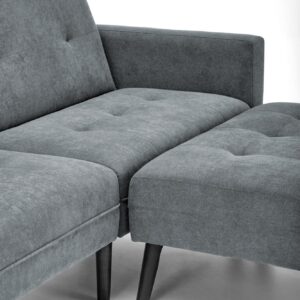 Diivan CORNELIUS, kokkuklapitav / tumbaga / hall